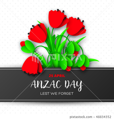 Anzac Day memorail day card. 48834352