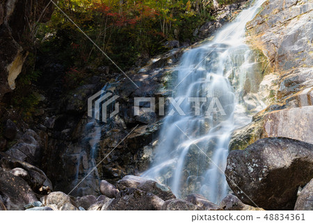 長野/南木町/觀光區/ Tachino瀑布/河/瀑布的形象 48834361