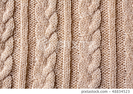 Winter clothing beige pink rope knitted knitted texture pattern Winter clothing beige pink rope knitted knitted texture pattern 48834523