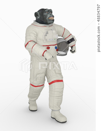 Chimpanzee in spacesuit 48834797