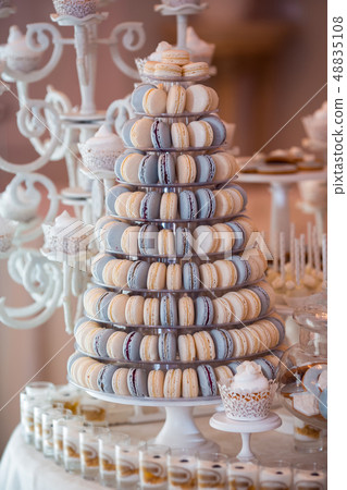 Luxury wedding candy bar table set. Luxury wedding candy bar table set. 48835108