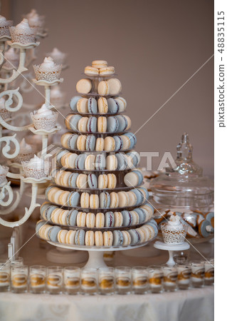 Luxury wedding candy bar table set. Luxury wedding candy bar table set. 48835115