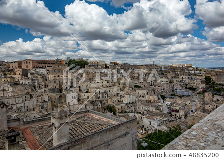 Sunny summer day street view of Matera, Italy Sunny summer day street view of Matera, Italy 48835200