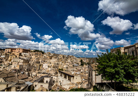 Sunny summer day street view of Matera, Italy Sunny summer day street view of Matera, Italy 48835222