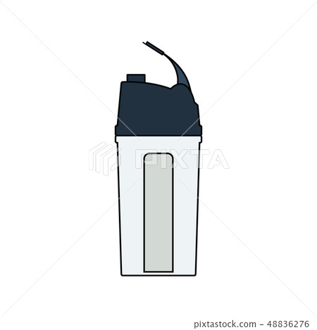 Flat design icon of Fitness bottle 48836276