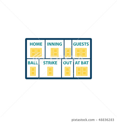 Baseball scoreboard icon Baseball scoreboard icon 48836283