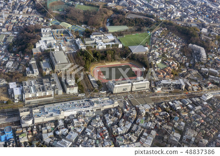 在日吉，港北區，橫濱市附近的鳥瞰圖 48837386