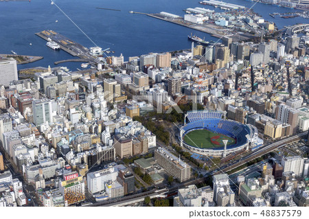 Aerial photograph near Yokohama Stadium Aerial photograph near Yokohama Stadium 48837579