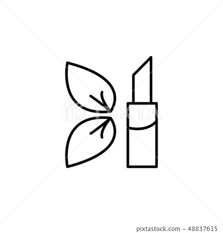 Simple icon lipstick. vector illustration black  48837615