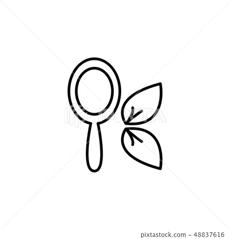 Hand Mirror Icon. vector illustration black  48837616