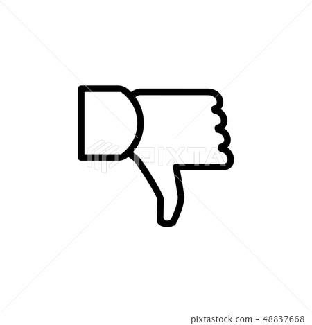 Vector hand with thumb down icon. vector Vector hand with thumb down icon. vector 48837668