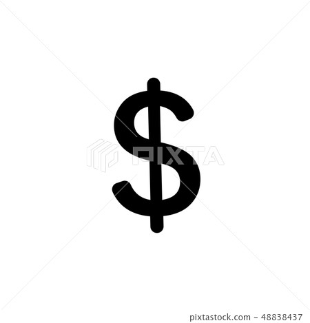Flat dollar icon. vector illustration symbol  48838437