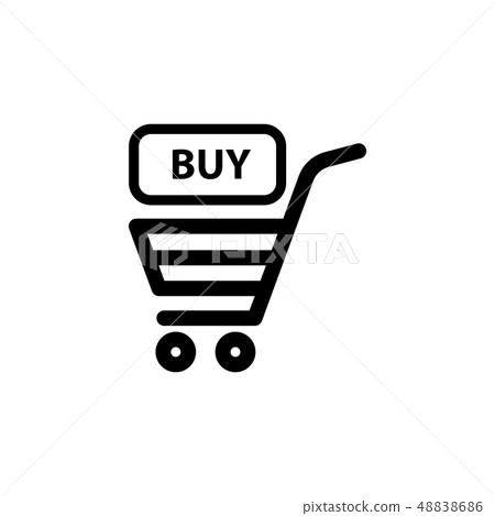 shopping cart (basket) icon. vector illustration  48838686