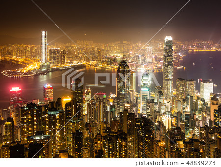 世界三大夜景香港維多利亞港 世界三大夜景香港維多利亞港 48839273