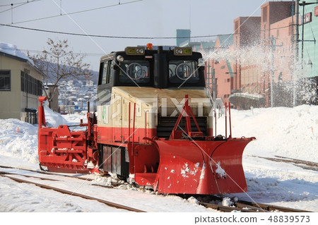 在小樽Tsukiko駐地的降雪汽車。 在小樽Tsukiko駐地的降雪汽車。 48839573