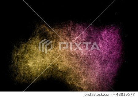 gold and purple powder splash 48839577