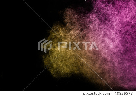 gold and purple powder splash 48839578