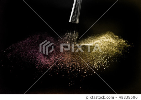 gold and purple powder splash 48839596