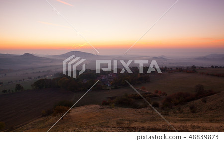 Morning in Central Bohemian Uplands, Czech Morning in Central Bohemian Uplands, Czech 48839873