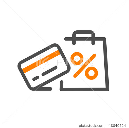 Flat line design concept icon purchase returns 48840524