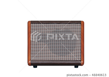 Acoustic guitar amplifier isolated on white 48840613