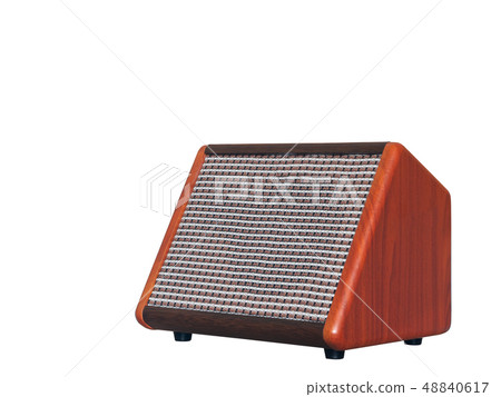 Acoustic guitar amplifier isolated on white Acoustic guitar amplifier isolated on white 48840617