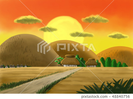 Country sunset glow Country sunset glow 48840756