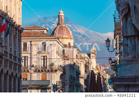 Catania and mount Etna, Sicily, Italy Catania and mount Etna, Sicily, Italy 48841211
