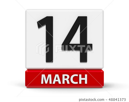 Cubes calendar 14th March-插圖素材 [48841373] - PIXTA圖庫