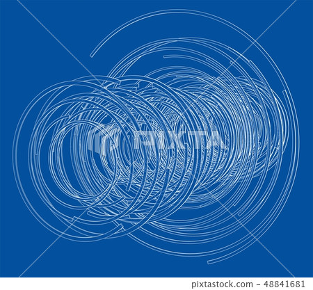 Abstract futuristic HUD object. Vector Abstract futuristic HUD object. Vector 48841681