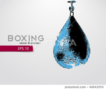 Boxing gloves silhouette. Background and text on a separate layer. Boxer. Boxing. Boxer silhouette Boxing gloves silhouette. Background and text on a separate layer. Boxer. Boxing. Boxer silhouette 48842059