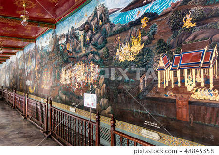 Murals in the Wat Phra Kaeo Corridor Murals in the Wat Phra Kaeo Corridor 48845358