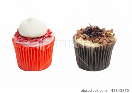 Cupcakes on white background Cupcakes on white background 48845870
