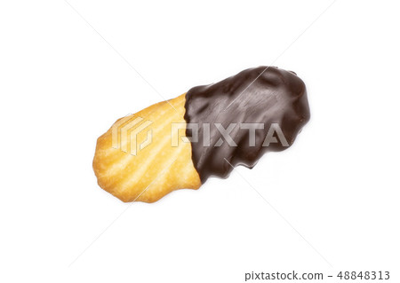 Lazy cookie with chocolate isolated on white 48848313