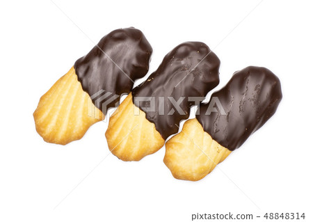 Lazy cookie with chocolate isolated on white Lazy cookie with chocolate isolated on white 48848314