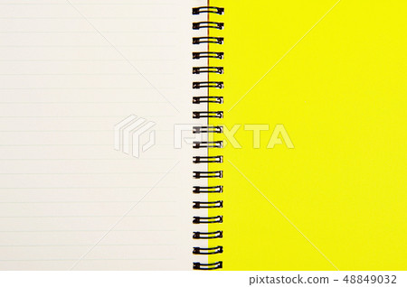 Top view of closed black cover notebook 48849032