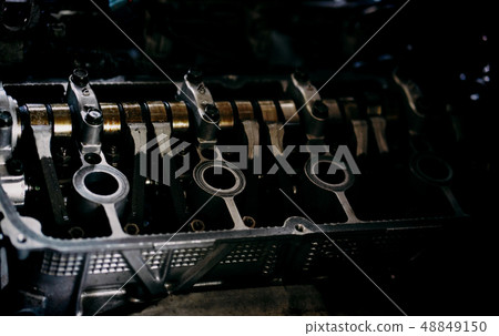 close-up car engine, 48849150