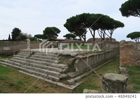 Ancient Rome Port city ruins Ostia Antica Ancient Rome Port city ruins Ostia Antica 48849241