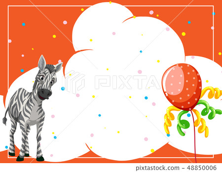 A zebra on party background A zebra on party background 48850006