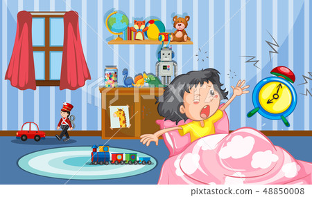 Girl in the bedroom 48850008