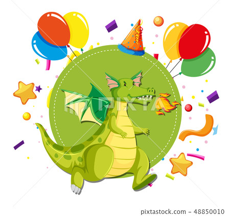 Dragon party template concept Dragon party template concept 48850010