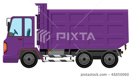 A purple truck on white background 48850060