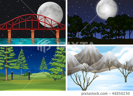 Set of different outdoor scenes 48850230