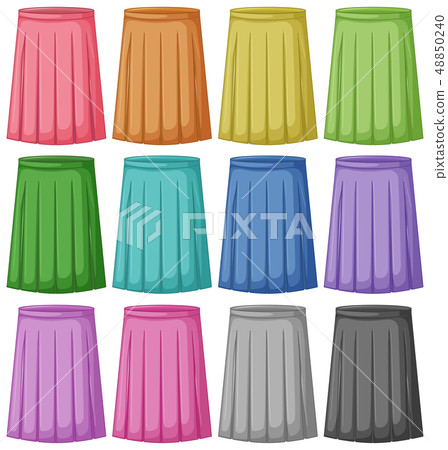 Set of different colour of skirt 48850240
