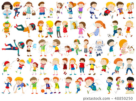 Set of children character Set of children character 48850250