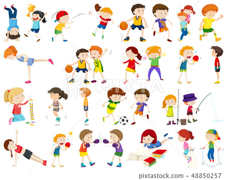 Set of active people Set of active people 48850257