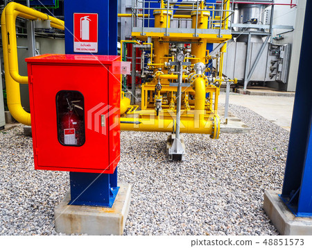 Fire extinguisher equipment in power plant. 48851573