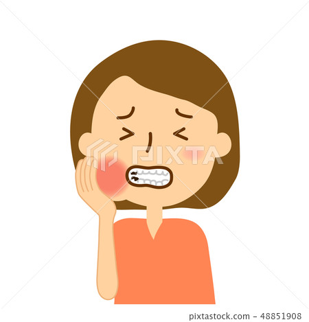 Tooth decay adult female opening 48851908