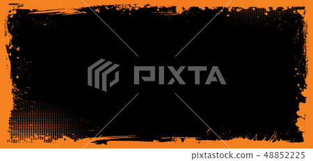 Horizontal vector Halloween banner background with 48852225