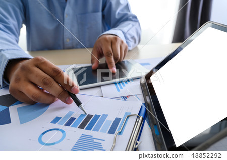business documents on office graph financial with business documents on office graph financial with 48852292